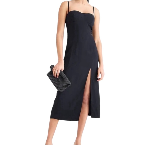 NWT J. Crew Collection Invite Dress in Crepe Black ⚫️ Size 14 - Picture 2 of 8